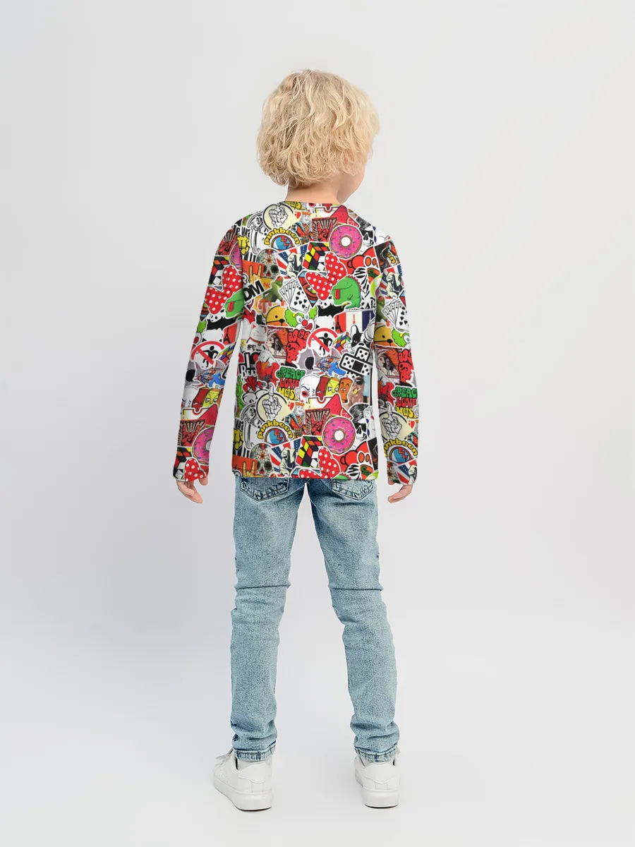 Детский лонгслив / Sticker Bombing