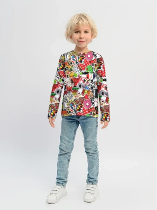 Детский лонгслив / Sticker Bombing