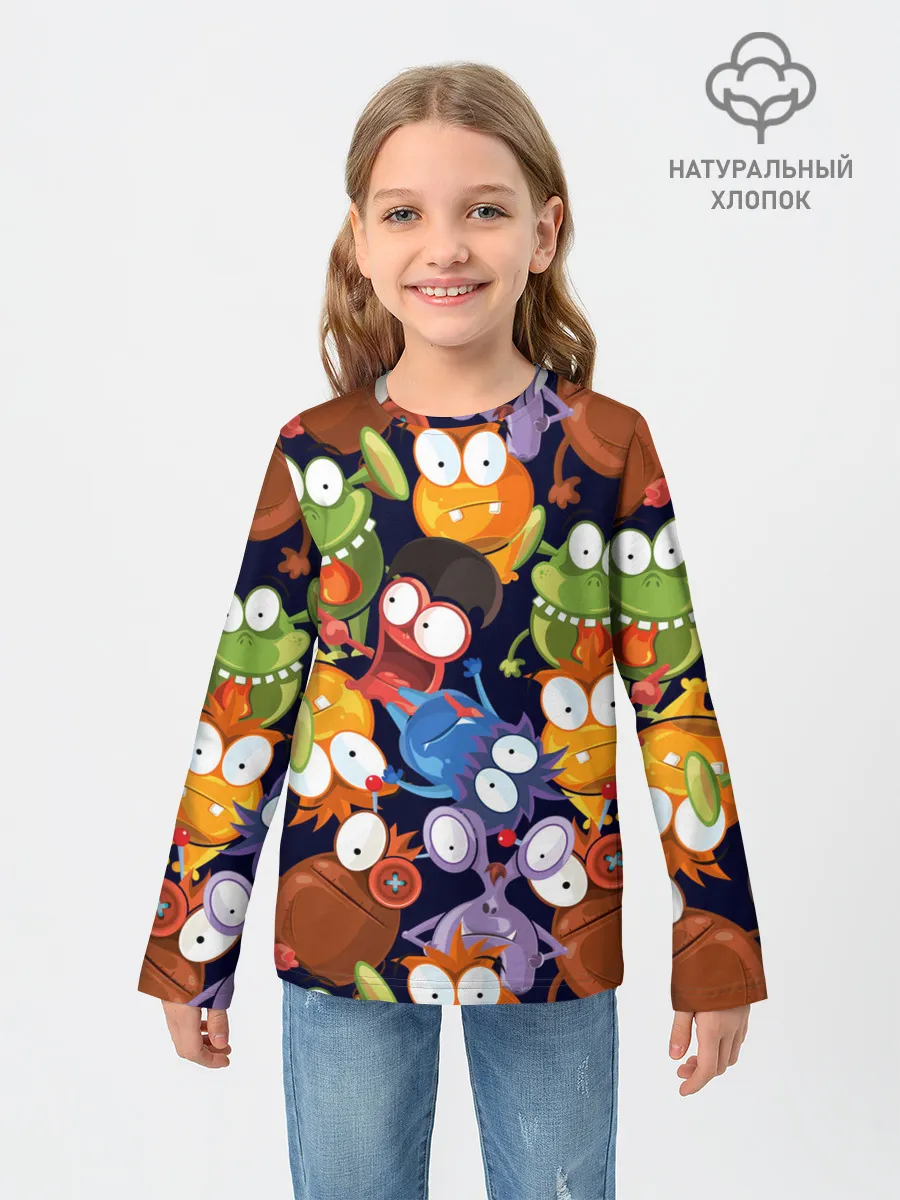 Детский лонгслив / Пучеглазые монстры