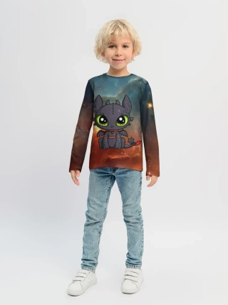 Детский лонгслив / ночная фурия