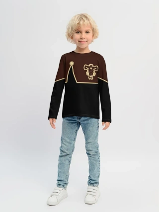 Детский лонгслив / Мантия Чёрный Бык