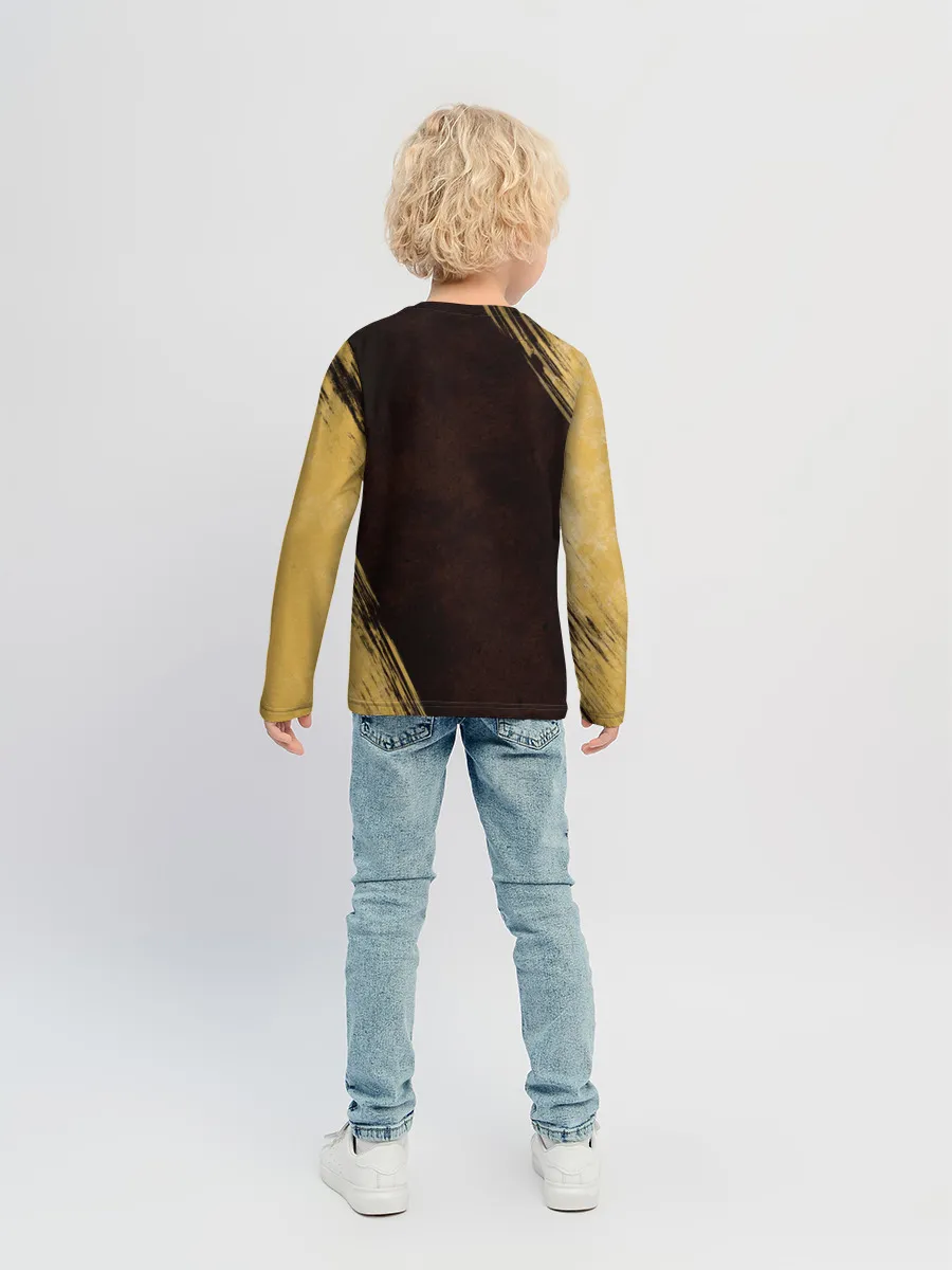 Детский лонгслив / Черный Клевер