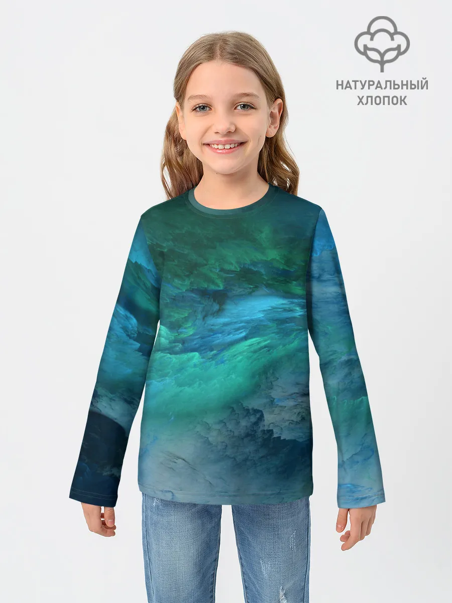 Детский лонгслив / Изумрудные Облака