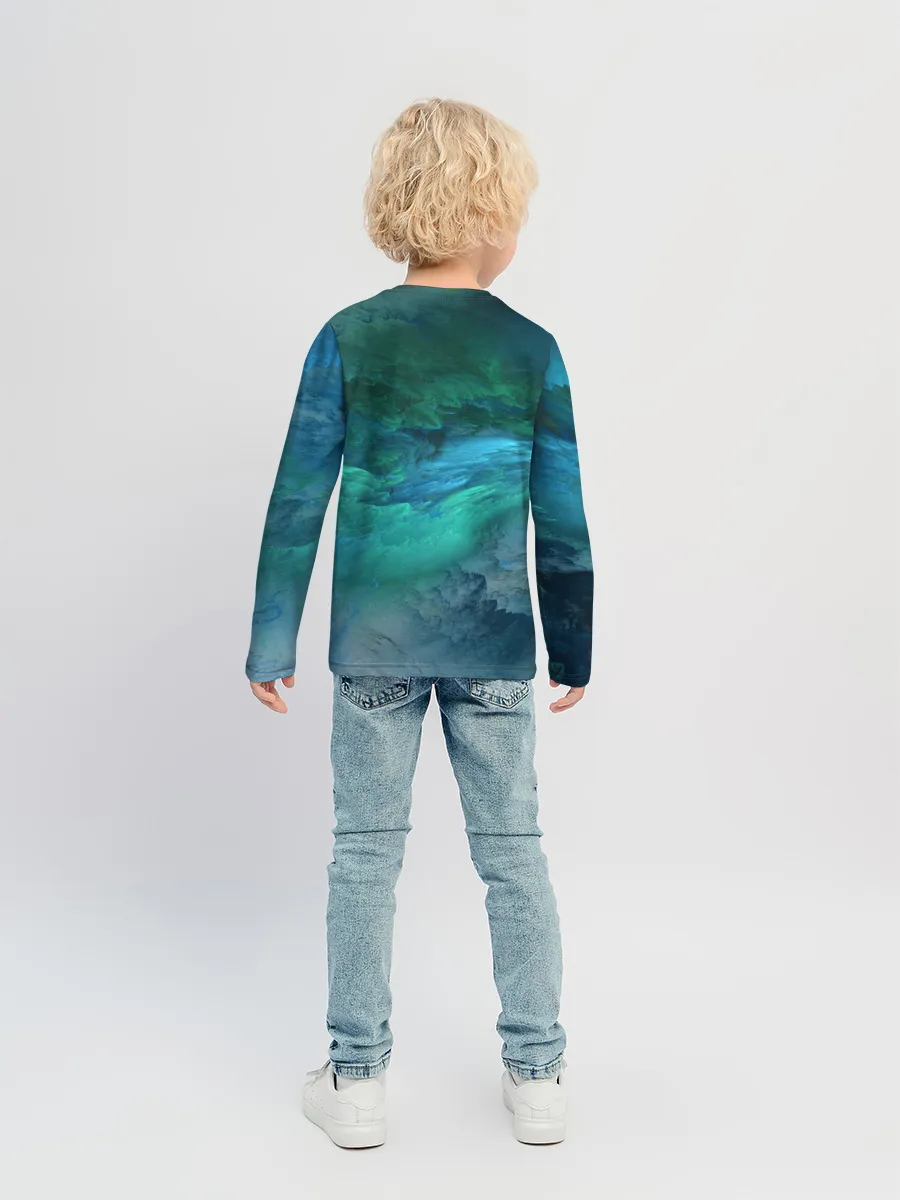 Детский лонгслив / Изумрудные Облака