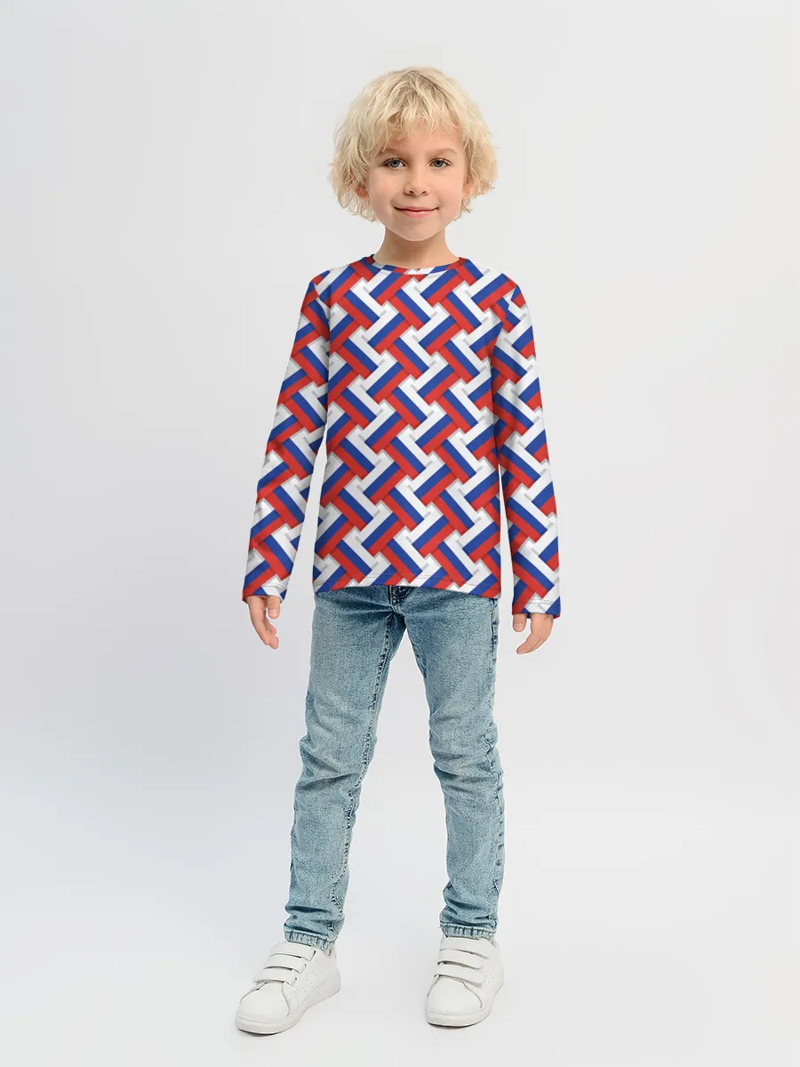 Детский лонгслив / Российская плетёнка