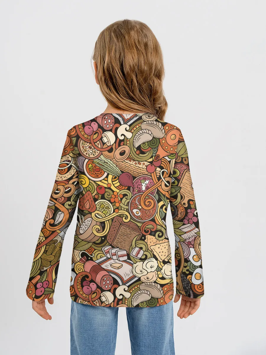 Детский лонгслив / Русская еда