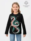 Детский лонгслив / Дракон Хаку на черном фоне