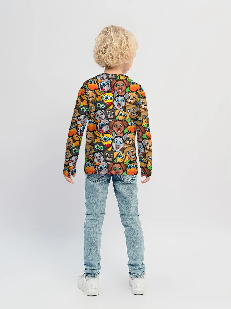 Детский лонгслив / Веселые собачки
