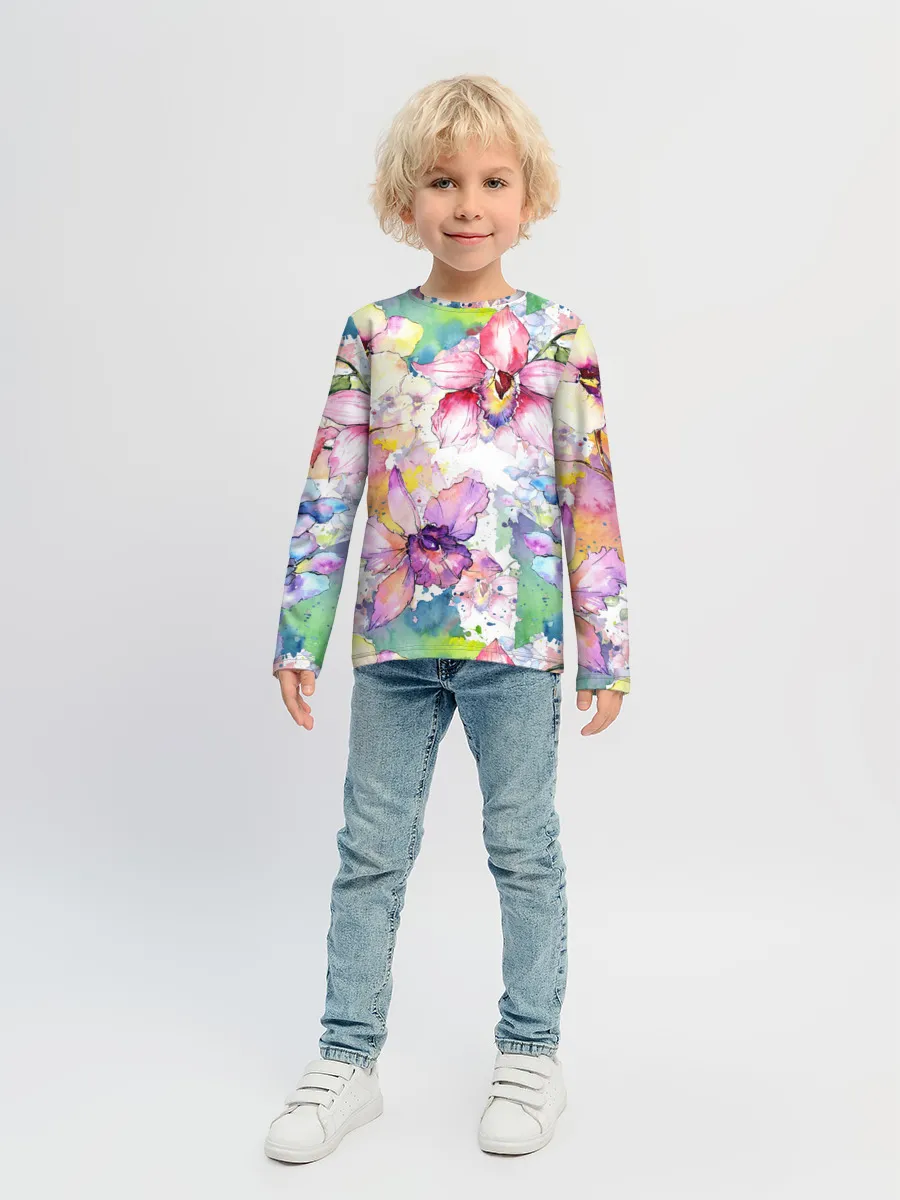 Детский лонгслив / Цветы