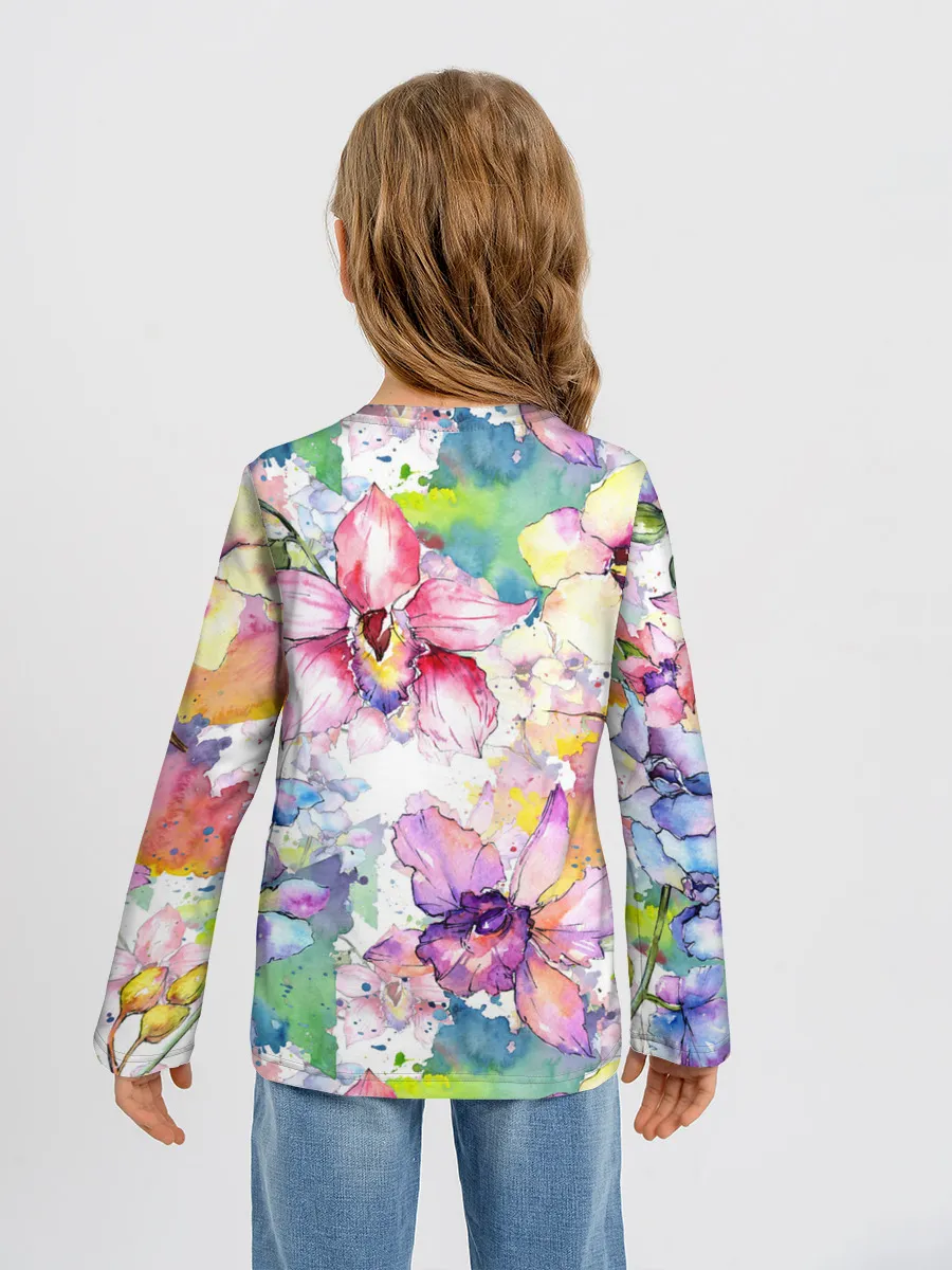 Детский лонгслив / Цветы