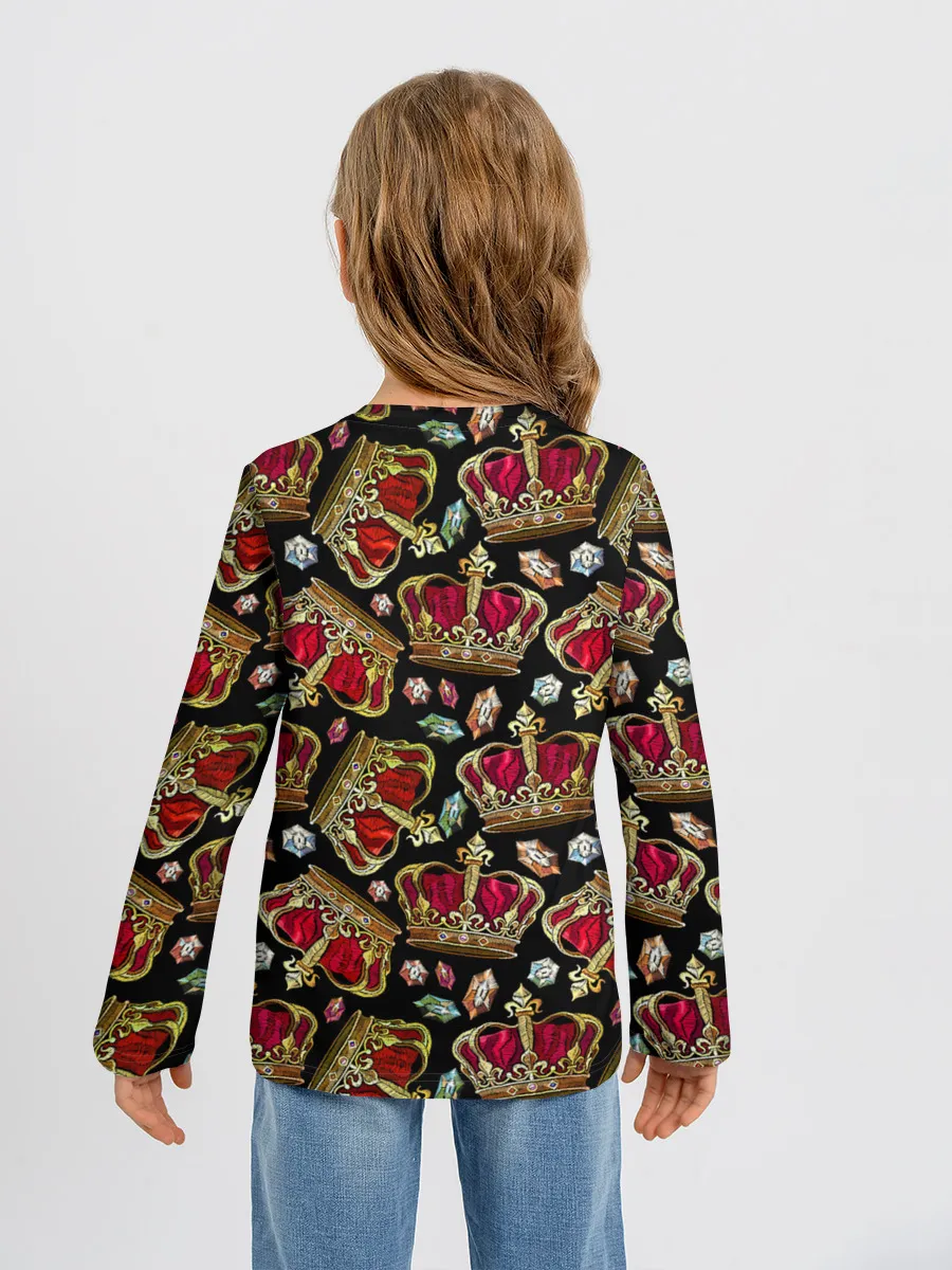 Детский лонгслив / Короны