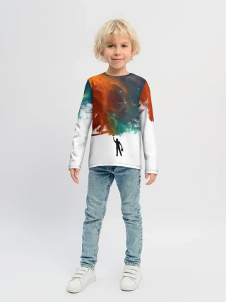 Детский лонгслив / Красим космос
