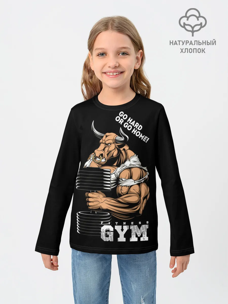 Детский лонгслив / Go heavy or go home