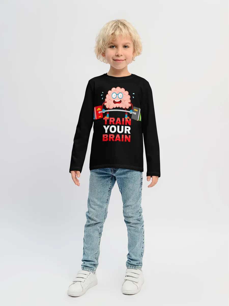 Детский лонгслив / Train your brain