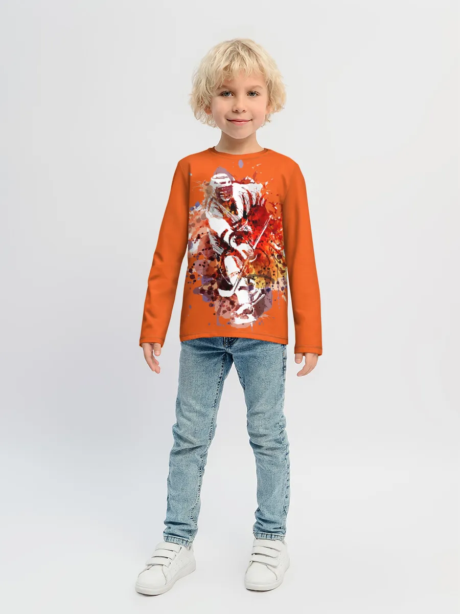 Детский лонгслив / Хоккей