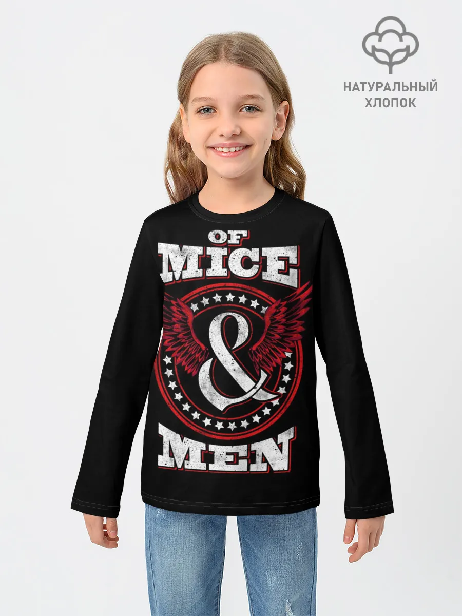 Детский лонгслив / Of Mice & Men