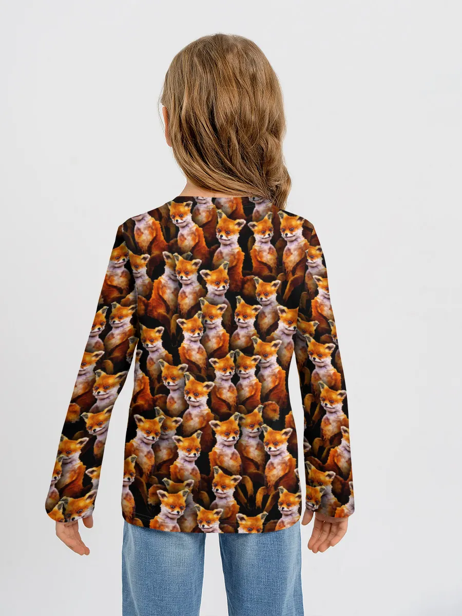 Детский лонгслив / Упоротые лисы