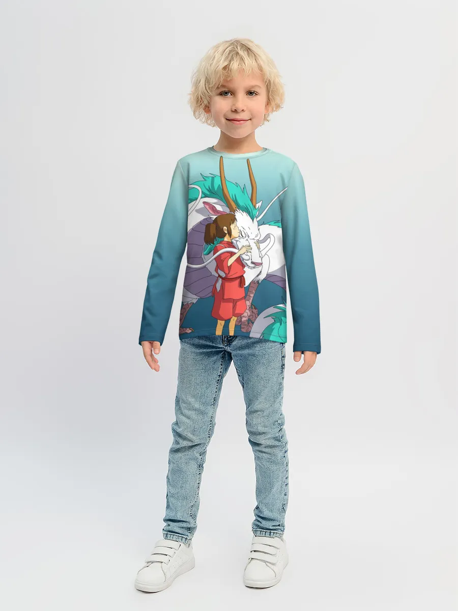 Детский лонгслив / Тихиро целует Хаку