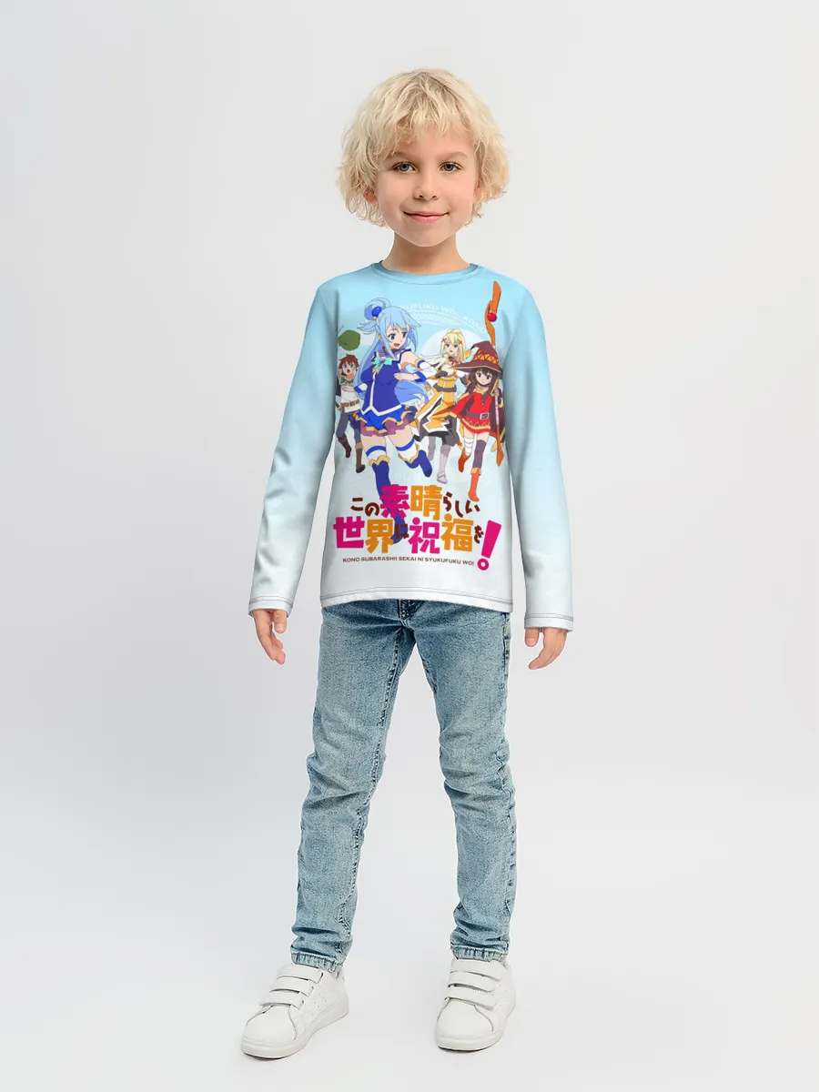 Детский лонгслив / Konosuba девчачий отряд