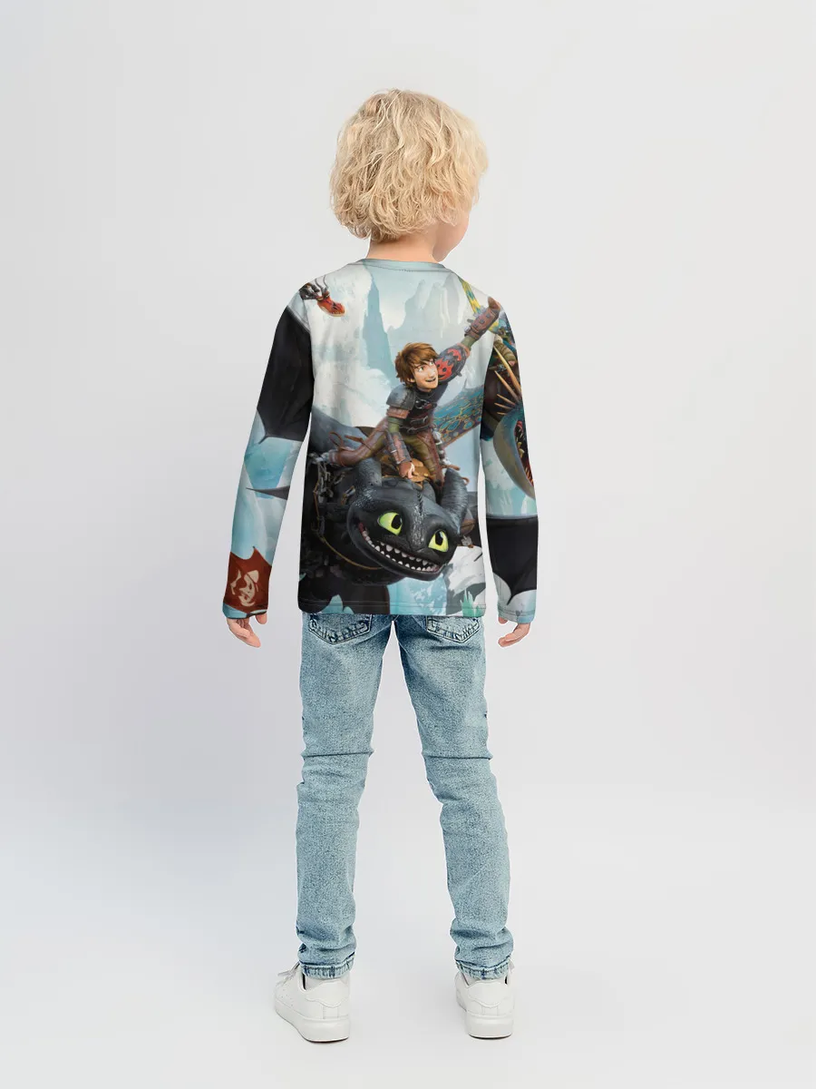 Детский лонгслив / Как приручить дракона