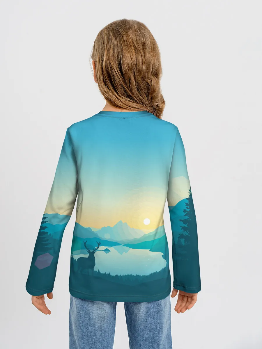 Детский лонгслив / Векторная природа