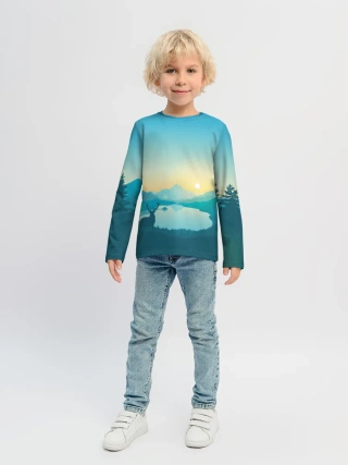 Детский лонгслив / Векторная природа