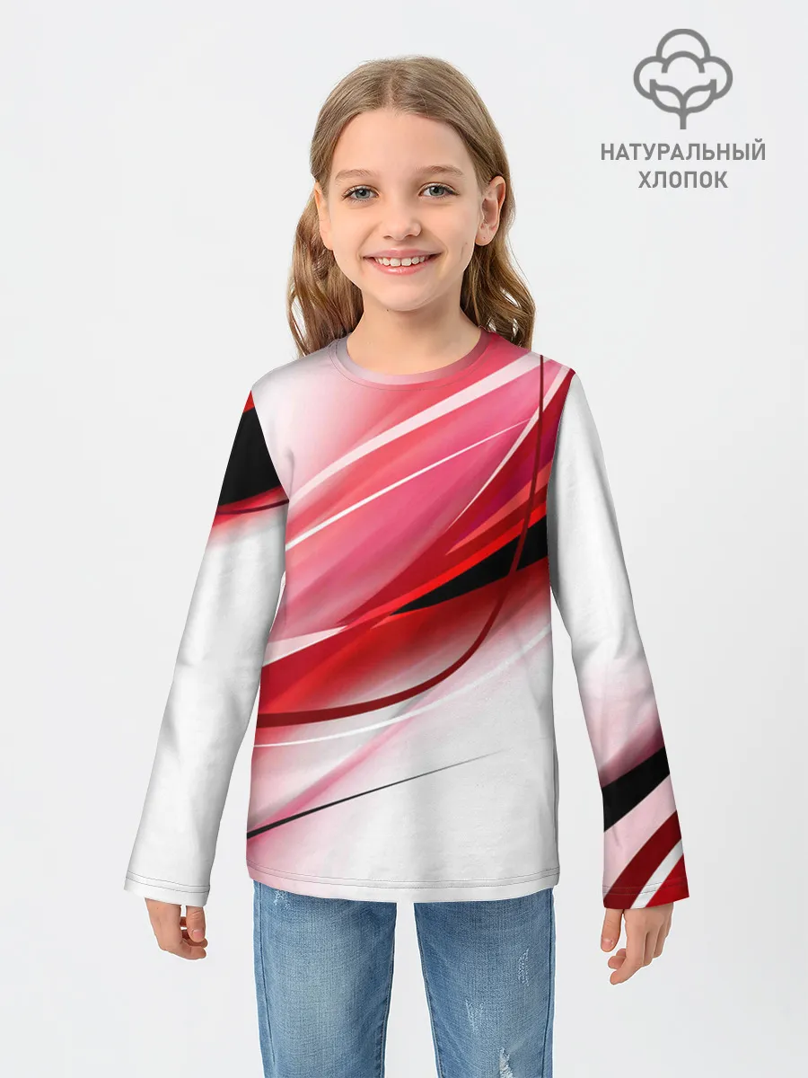 Детский лонгслив / Красная линия
