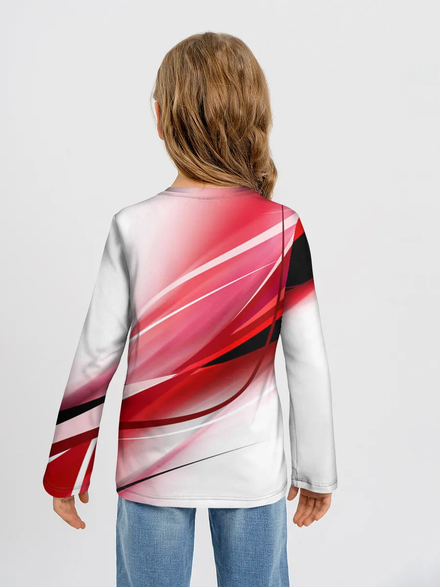 Детский лонгслив / Красная линия