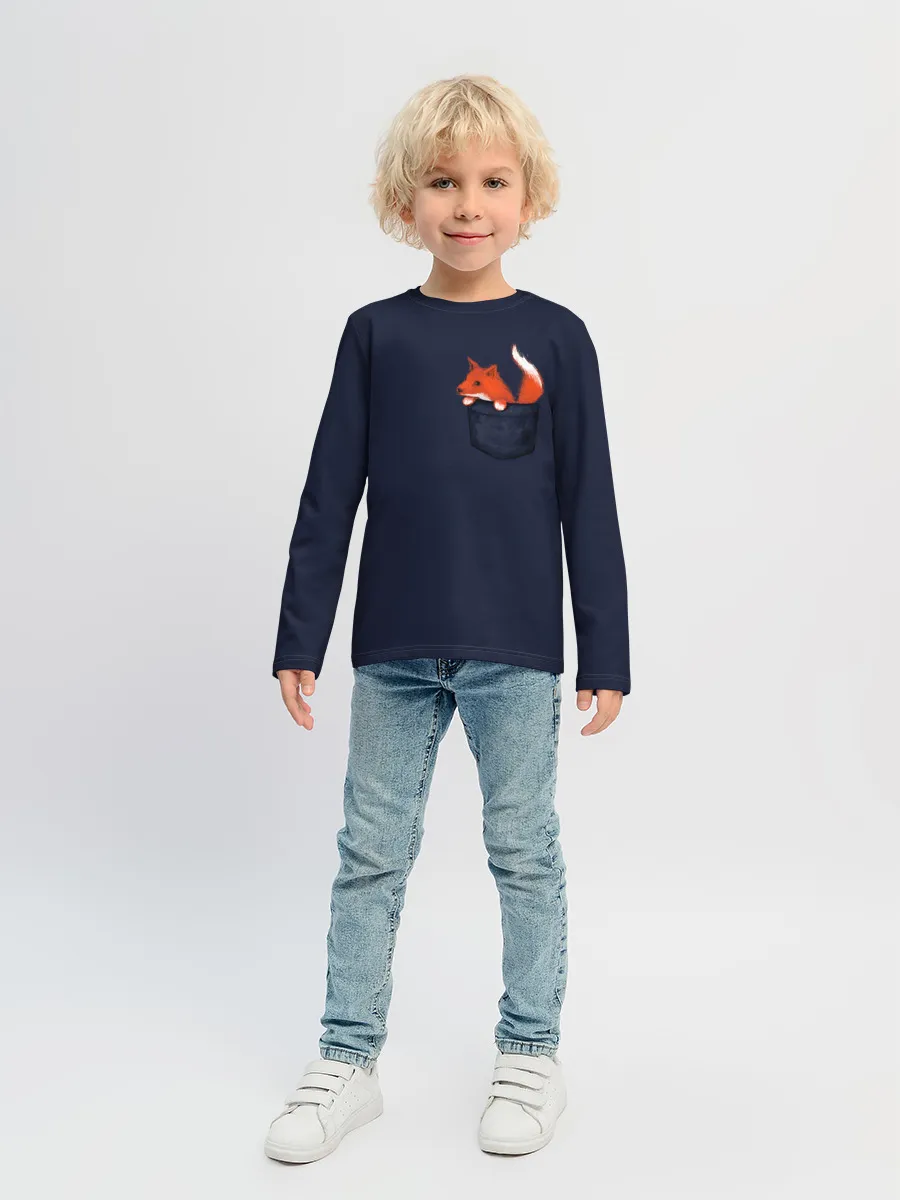 Детский лонгслив / Лисенок в Кармашке
