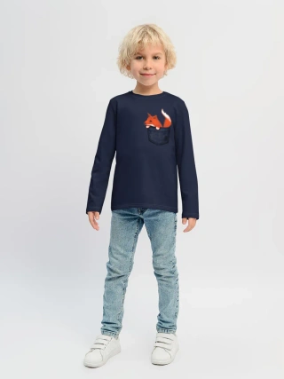 Детский лонгслив / Лисенок в Кармашке