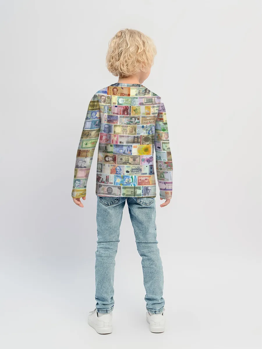 Детский лонгслив / Деньги мира
