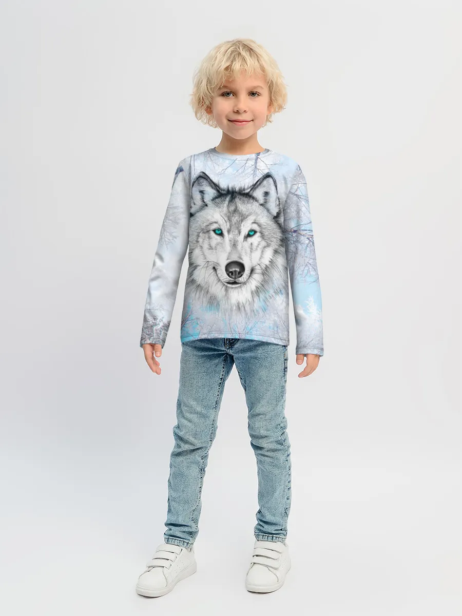 Детский лонгслив / Волк