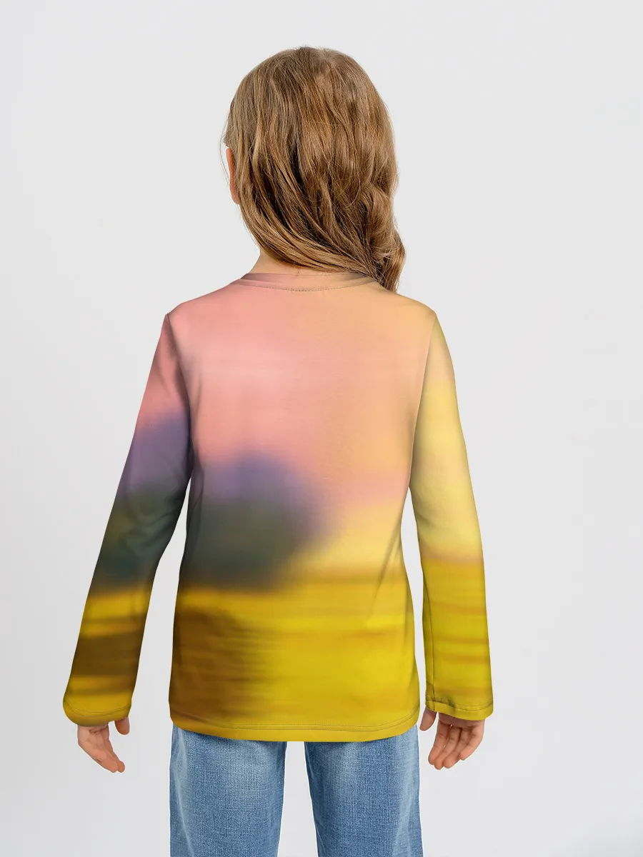 Детский лонгслив / Дракончик на берегу озера