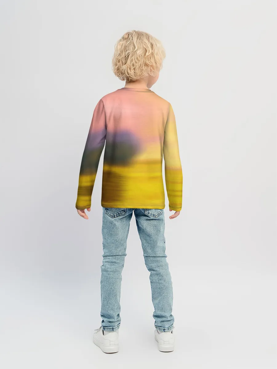 Детский лонгслив / Дракончик на берегу озера