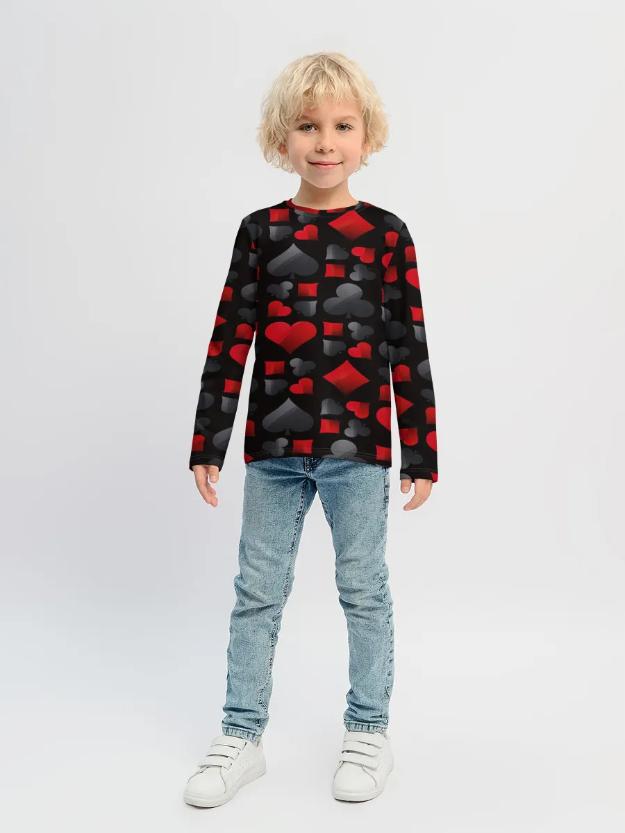 Детский лонгслив / Card suits
