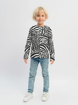Детский лонгслив / Полосы зебры