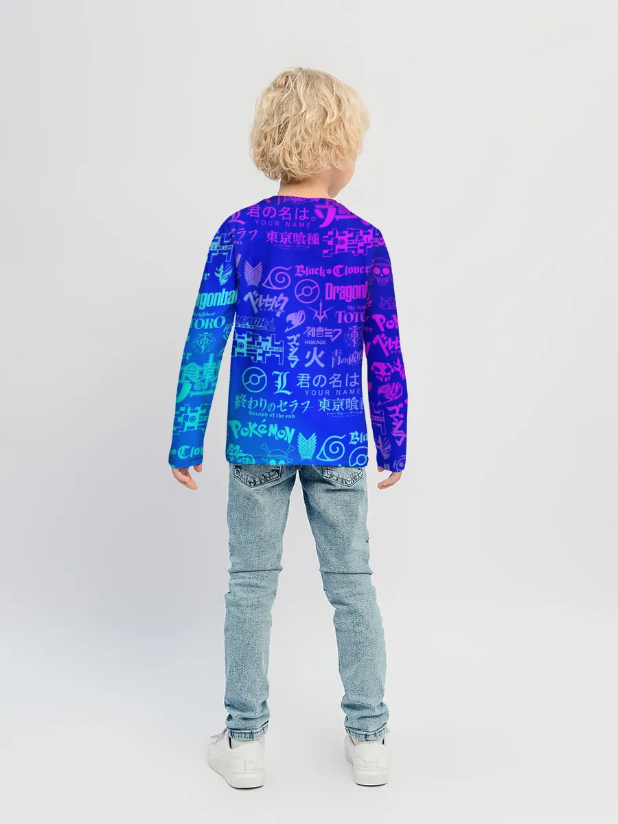 Детский лонгслив / ЛОГО АНИМЕ МУЛЬТФИЛЬМОВ