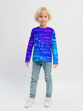 Детский лонгслив / ЛОГО АНИМЕ МУЛЬТФИЛЬМОВ