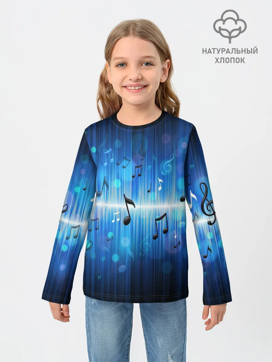 Детский лонгслив / Абстракция музыка