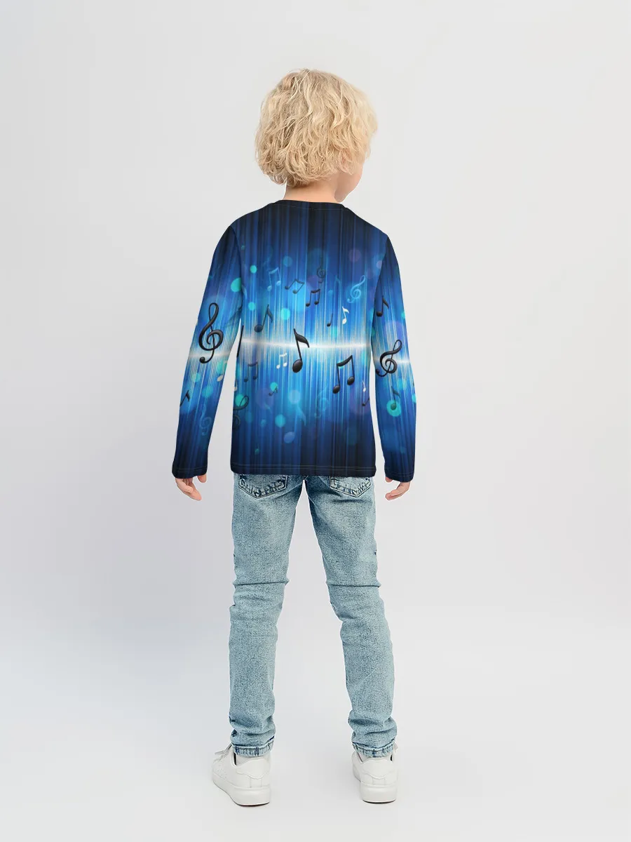 Детский лонгслив / Абстракция музыка