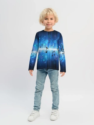 Детский лонгслив / Абстракция музыка