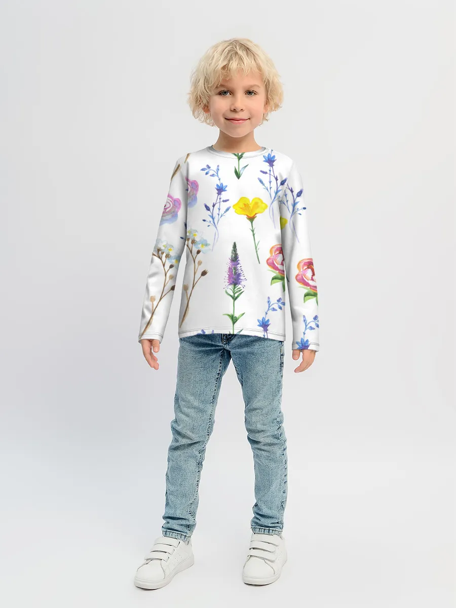 Детский лонгслив / Полевые цветы