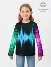Детский лонгслив / neon music
