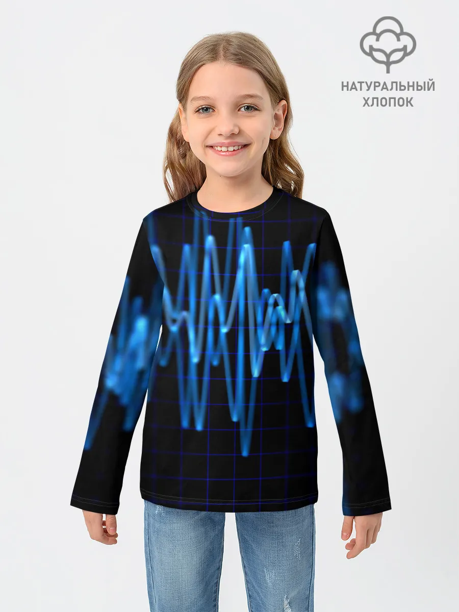 Детский лонгслив / Электро стиль