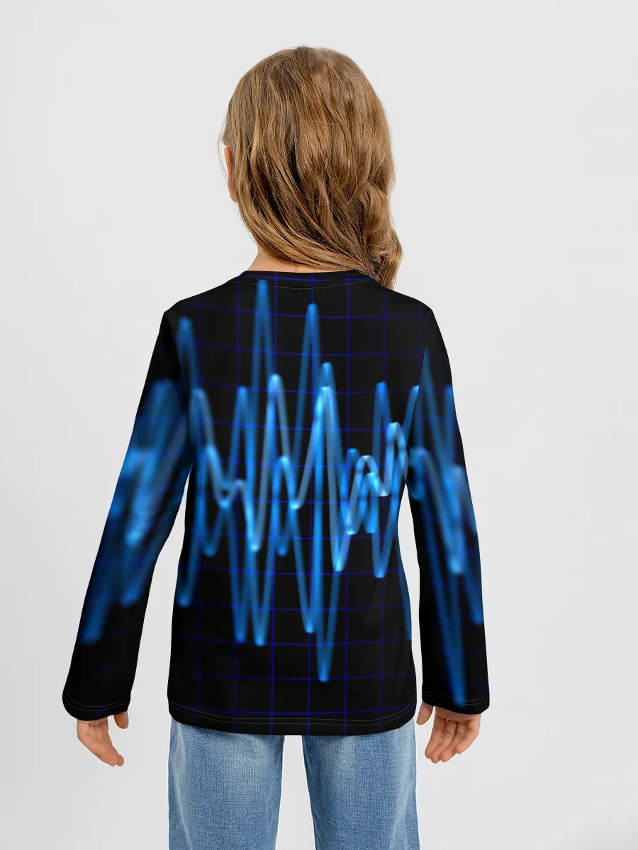 Детский лонгслив / Электро стиль