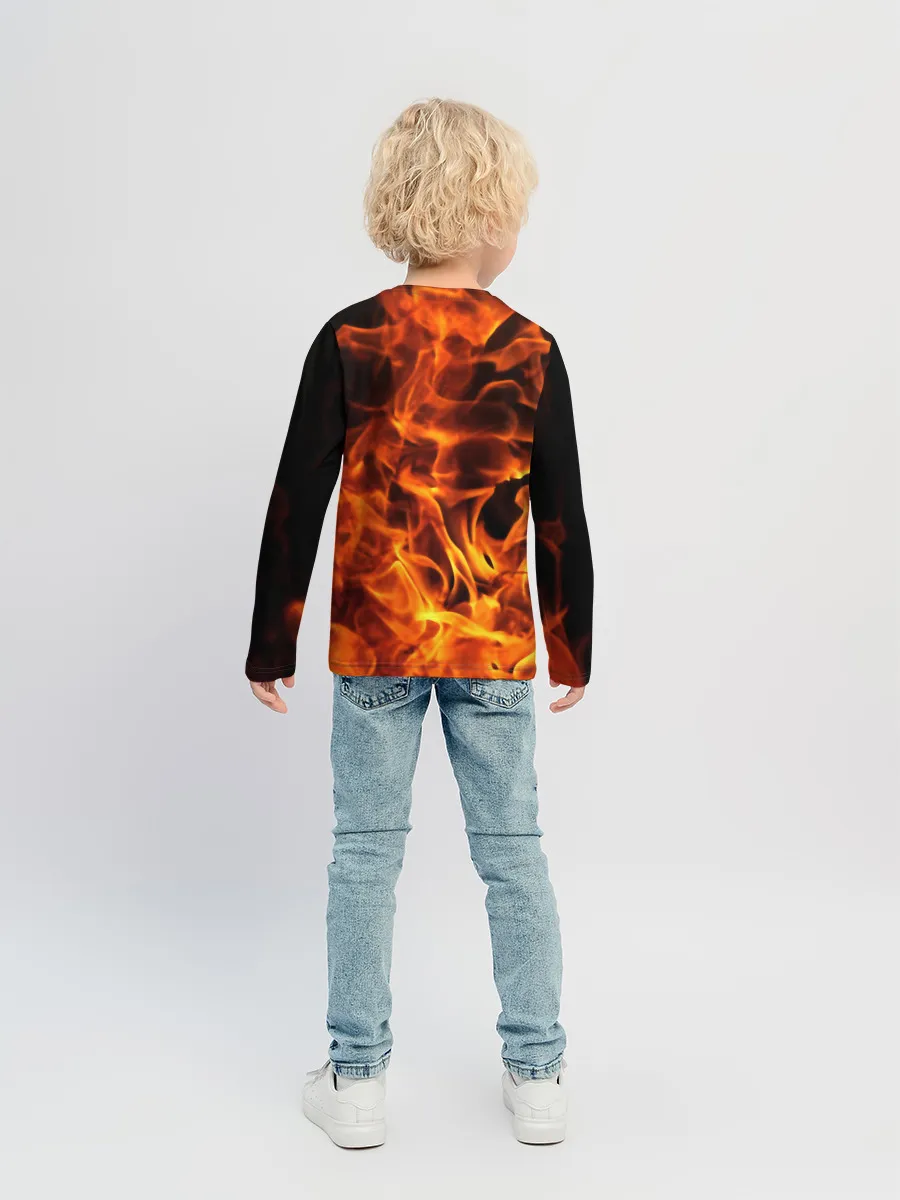 Детский лонгслив / огонь