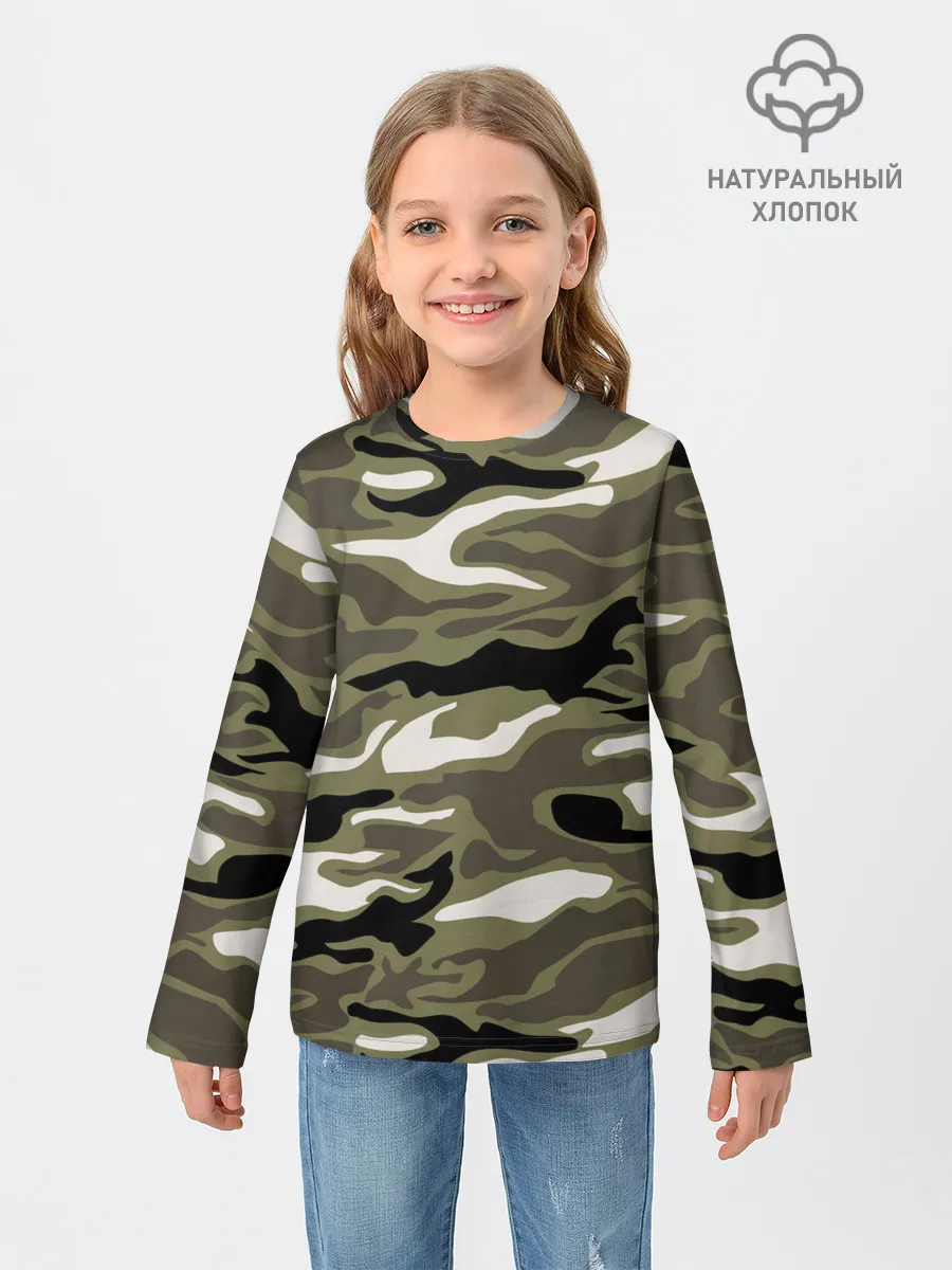 Детский лонгслив / Камуфляж