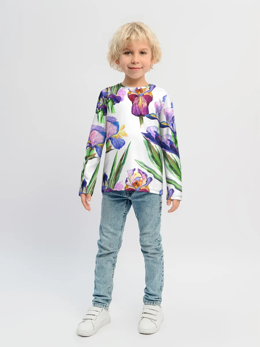 Детский лонгслив / Ирисы