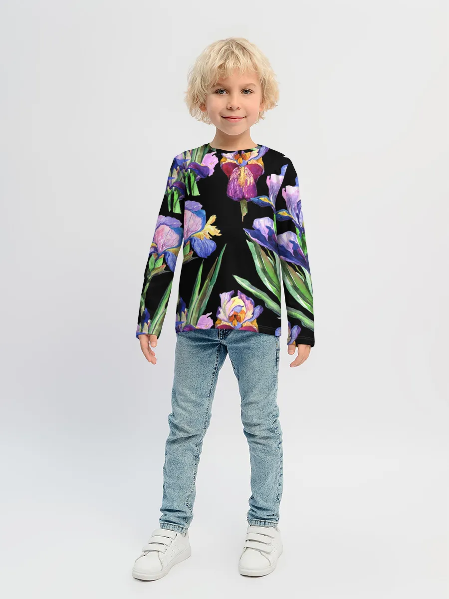 Детский лонгслив / Ирисы