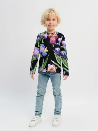 Детский лонгслив / Ирисы